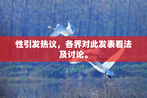 性引发热议，各界对此发表看法及讨论。