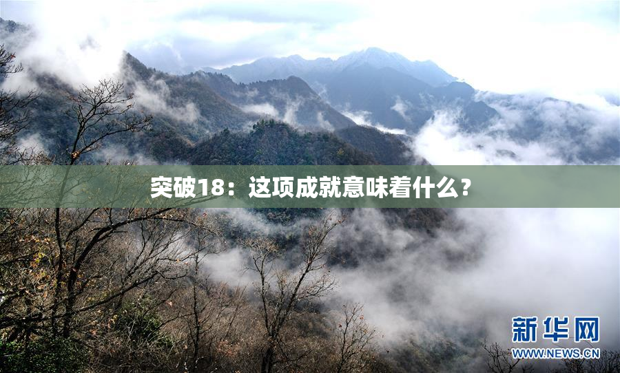 突破18：这项成就意味着什么？