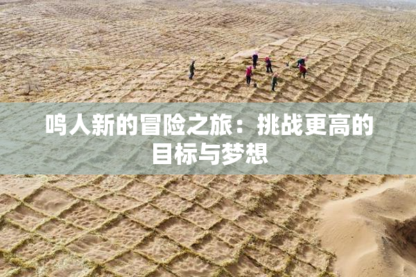 鸣人新的冒险之旅：挑战更高的目标与梦想