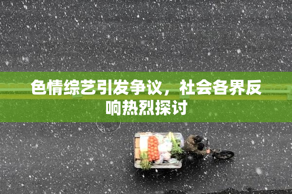 色情综艺引发争议，社会各界反响热烈探讨