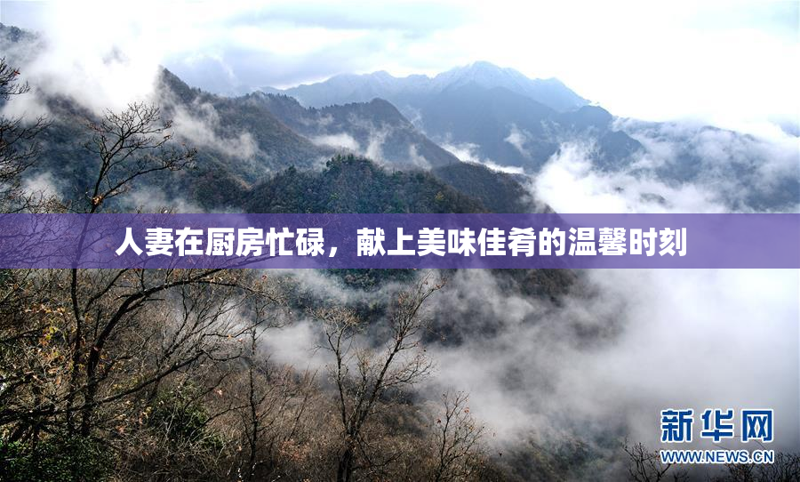 人妻在厨房忙碌，献上美味佳肴的温馨时刻