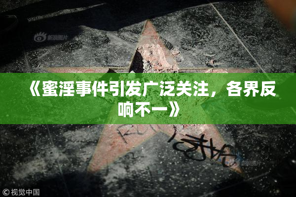 《蜜淫事件引发广泛关注，各界反响不一》
