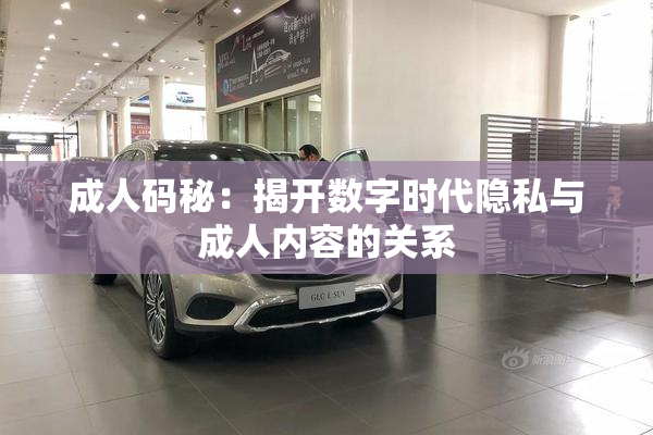 成人码秘：揭开数字时代隐私与成人内容的关系
