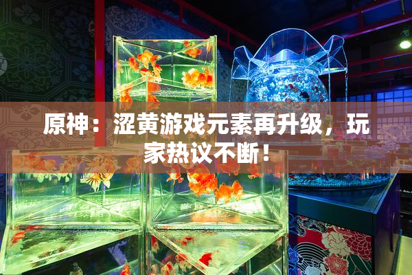 原神：涩黄游戏元素再升级，玩家热议不断！