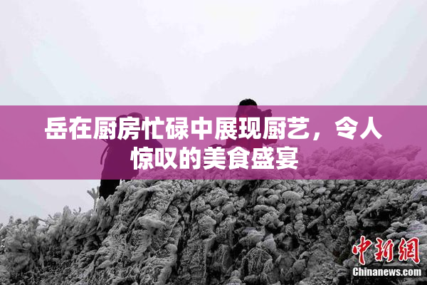 岳在厨房忙碌中展现厨艺，令人惊叹的美食盛宴