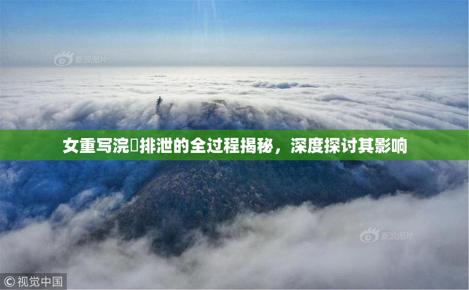 女重写浣腸排泄的全过程揭秘，深度探讨其影响
