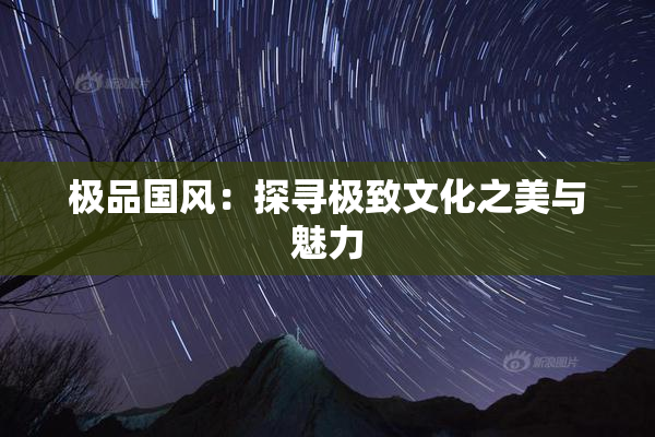 极品国风：探寻极致文化之美与魅力
