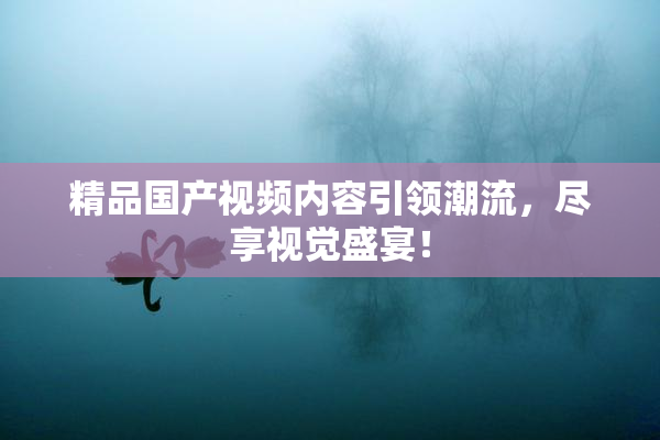 精品国产视频内容引领潮流，尽享视觉盛宴！