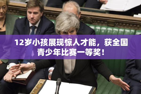 12岁小孩展现惊人才能，获全国青少年比赛一等奖！