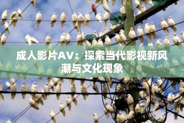 成人影片AV：探索当代影视新风潮与文化现象
