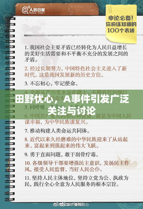田野忧心，A事件引发广泛关注与讨论
