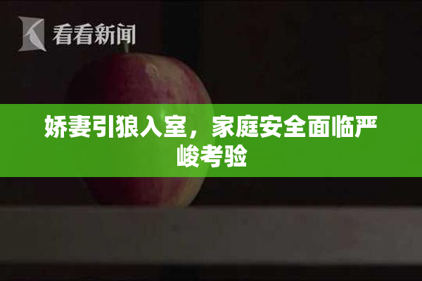 娇妻引狼入室，家庭安全面临严峻考验