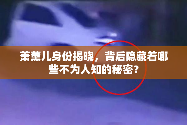 萧薰儿身份揭晓，背后隐藏着哪些不为人知的秘密？