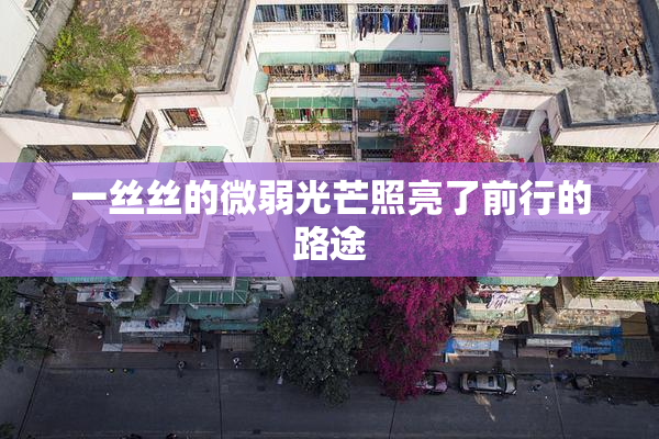 一丝丝的微弱光芒照亮了前行的路途