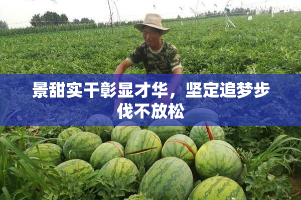 景甜实干彰显才华，坚定追梦步伐不放松