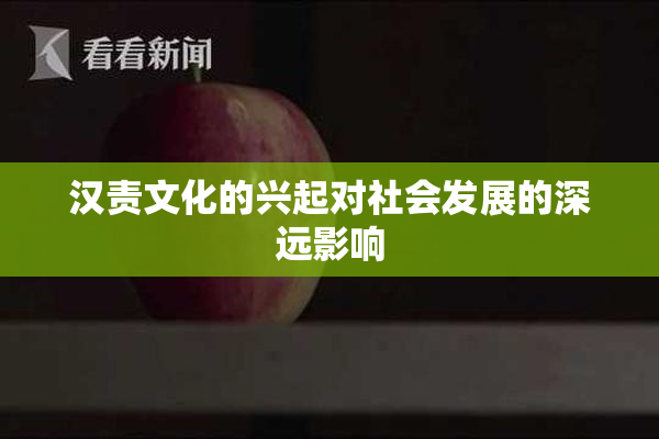汉责文化的兴起对社会发展的深远影响
