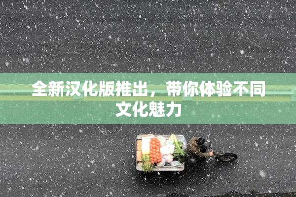 全新汉化版推出，带你体验不同文化魅力