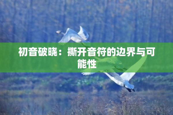 初音破晓：撕开音符的边界与可能性