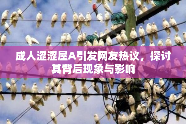 成人涩涩屋A引发网友热议，探讨其背后现象与影响