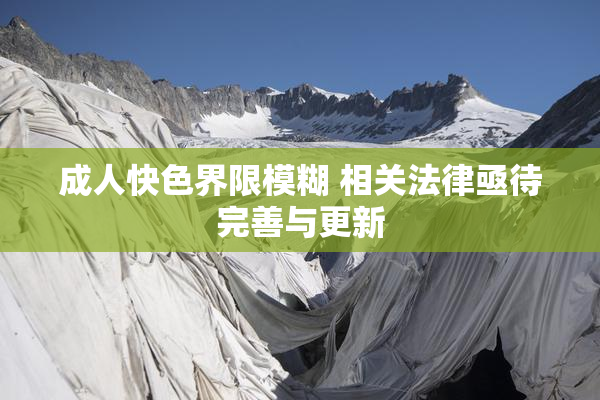 成人快色界限模糊 相关法律亟待完善与更新
