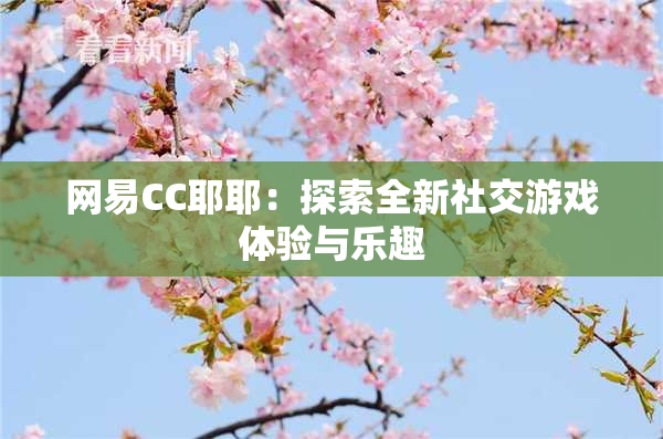 网易CC耶耶：探索全新社交游戏体验与乐趣