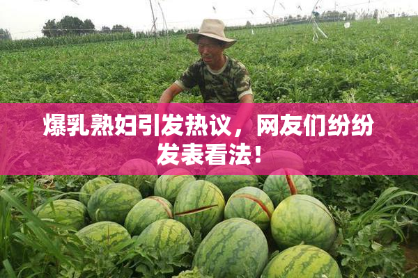 爆乳熟妇引发热议，网友们纷纷发表看法！