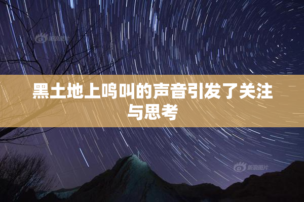 黑土地上鸣叫的声音引发了关注与思考