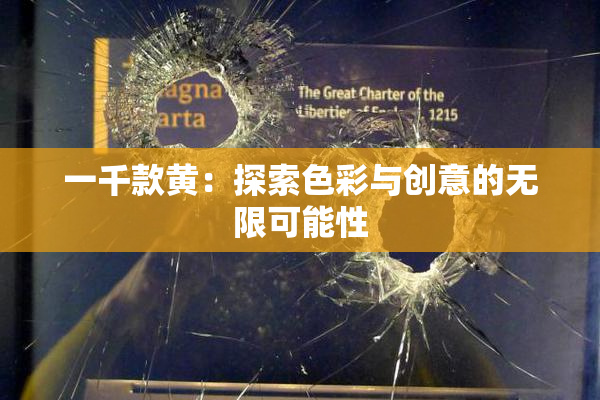 一千款黄：探索色彩与创意的无限可能性