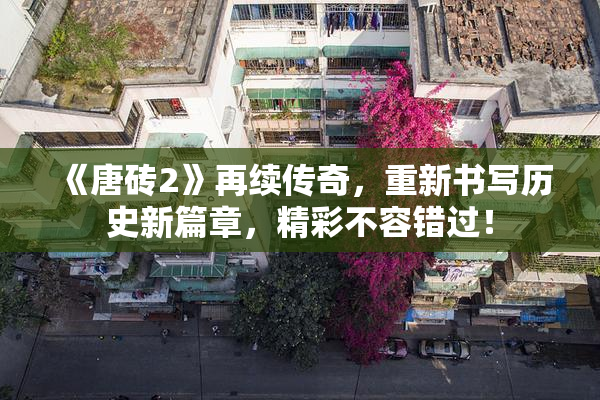 《唐砖2》再续传奇，重新书写历史新篇章，精彩不容错过！