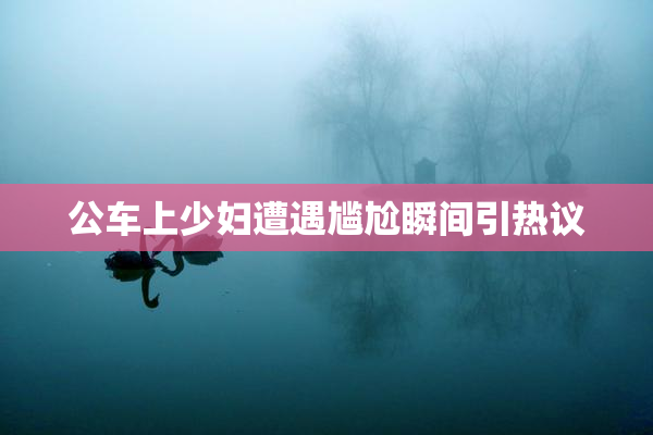 公车上少妇遭遇尴尬瞬间引热议