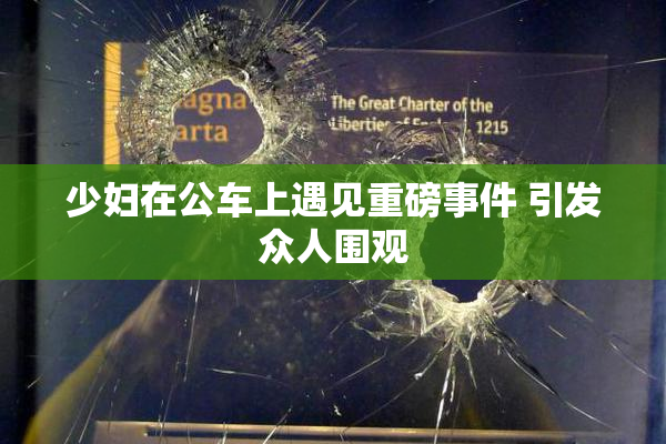 少妇在公车上遇见重磅事件 引发众人围观