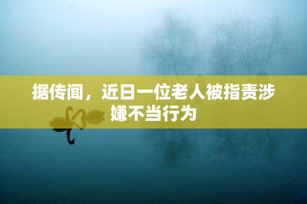 据传闻，近日一位老人被指责涉嫌不当行为