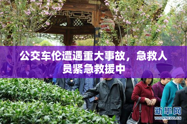 公交车伦遭遇重大事故，急救人员紧急救援中