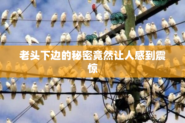 老头下边的秘密竟然让人感到震惊