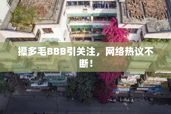 搡多毛BBB引关注，网络热议不断！