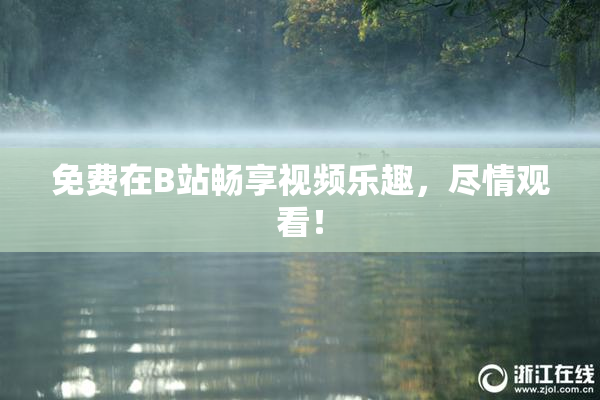 免费在B站畅享视频乐趣，尽情观看！
