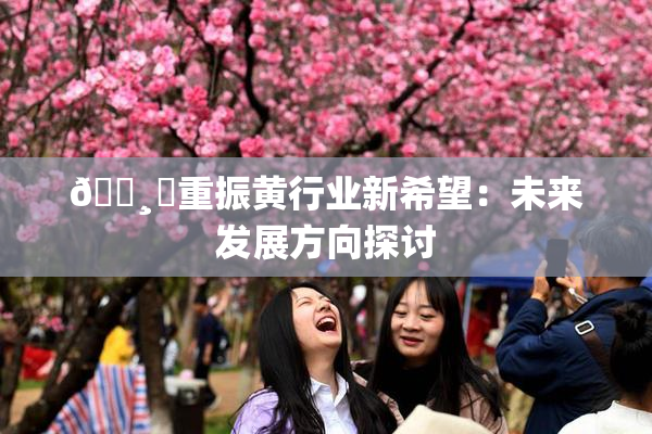 🌸‌重振黄行业新希望：未来发展方向探讨
