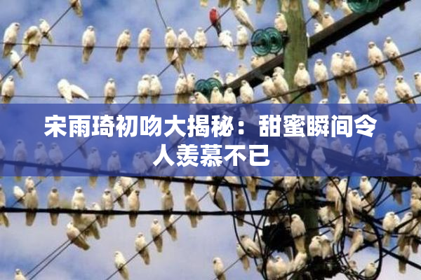宋雨琦初吻大揭秘：甜蜜瞬间令人羡慕不已