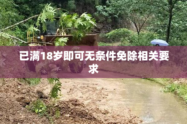 已满18岁即可无条件免除相关要求