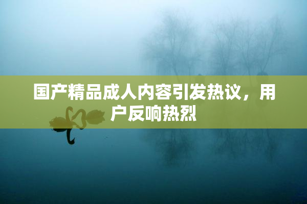 国产精品成人内容引发热议，用户反响热烈