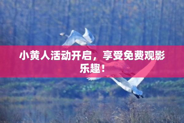 小黄人活动开启，享受免费观影乐趣！