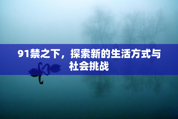 91禁之下，探索新的生活方式与社会挑战