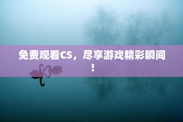 免费观看CS，尽享游戏精彩瞬间！