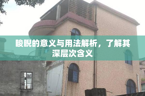 睃睨的意义与用法解析，了解其深层次含义