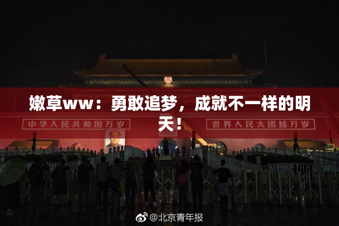 嫩草ww：勇敢追梦，成就不一样的明天！