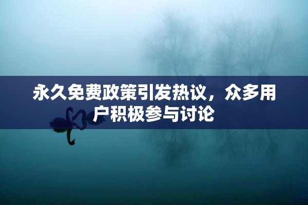 永久免费政策引发热议，众多用户积极参与讨论