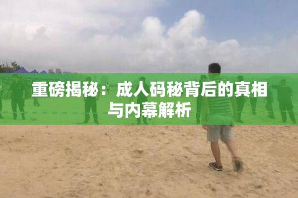 重磅揭秘：成人码秘背后的真相与内幕解析