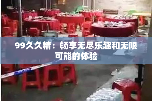 99久久精：畅享无尽乐趣和无限可能的体验