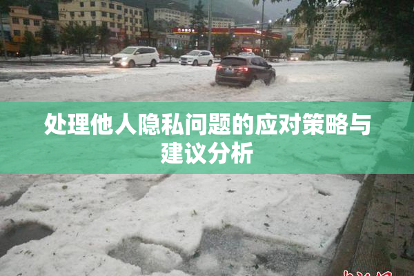 处理他人隐私问题的应对策略与建议分析