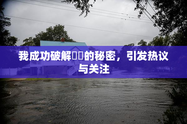 我成功破解妺妺的秘密，引发热议与关注